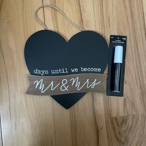 Chalkboard countdown sign